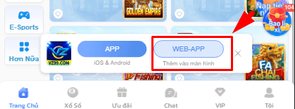 Hướng dẫn thêm web app VZ99 vào màn hình chính
