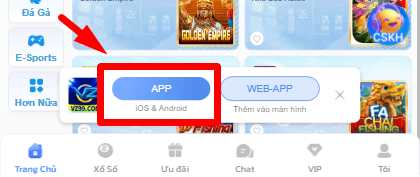 Link tải app VZ99 IOS  Android